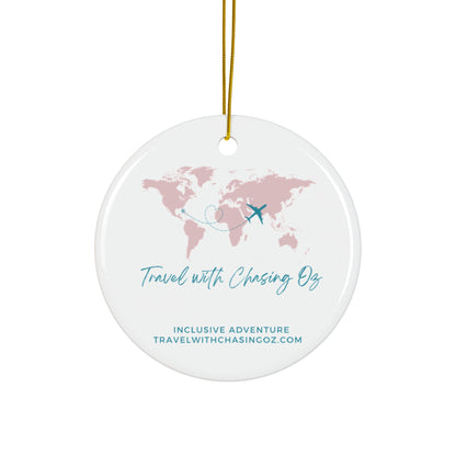 River Street Sunrise by Chasing Oz - Double-sided Ceramic Ornaments