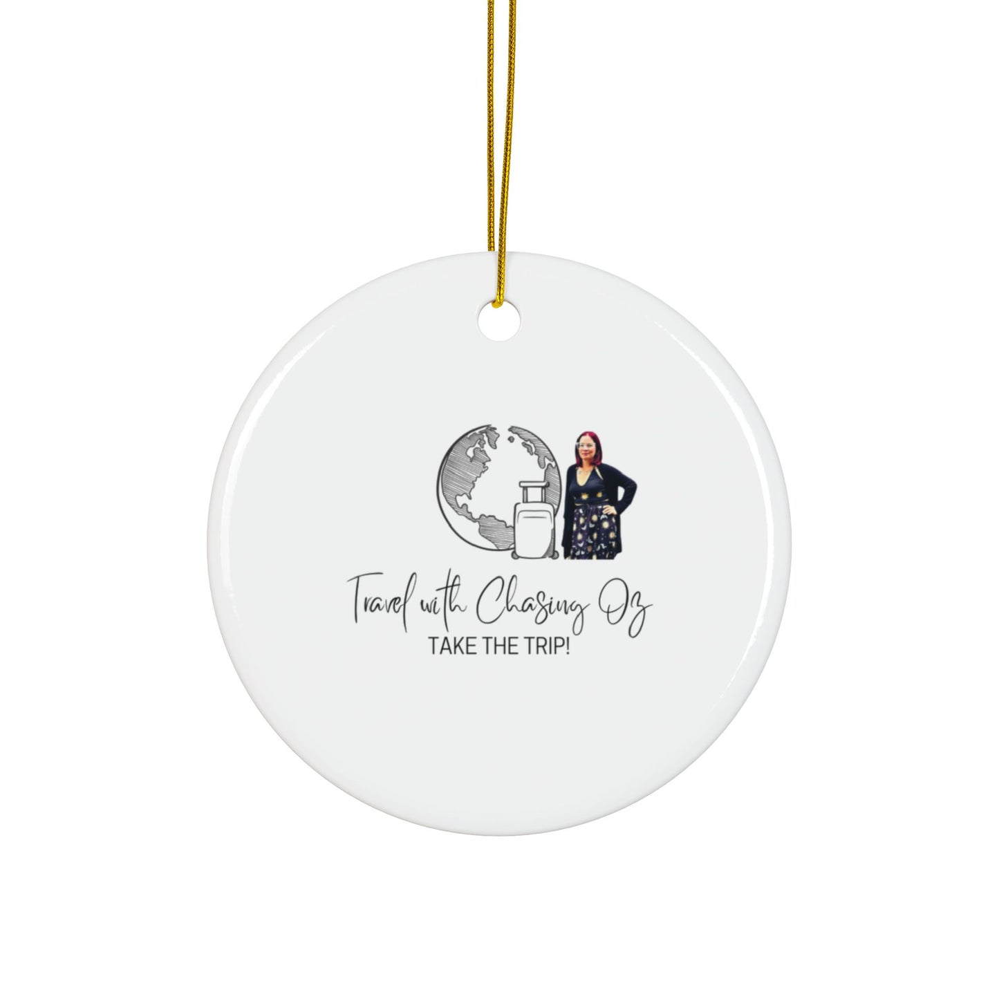 Icelandic Aurora Ceramic Double-Sided Ornament