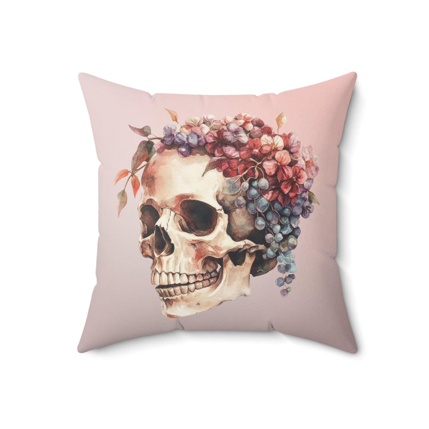 Floral Skull - Decorative Pillow