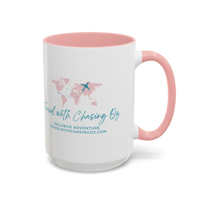 Travel with Chasing Oz Color Accent - Coffee Mug 15oz
