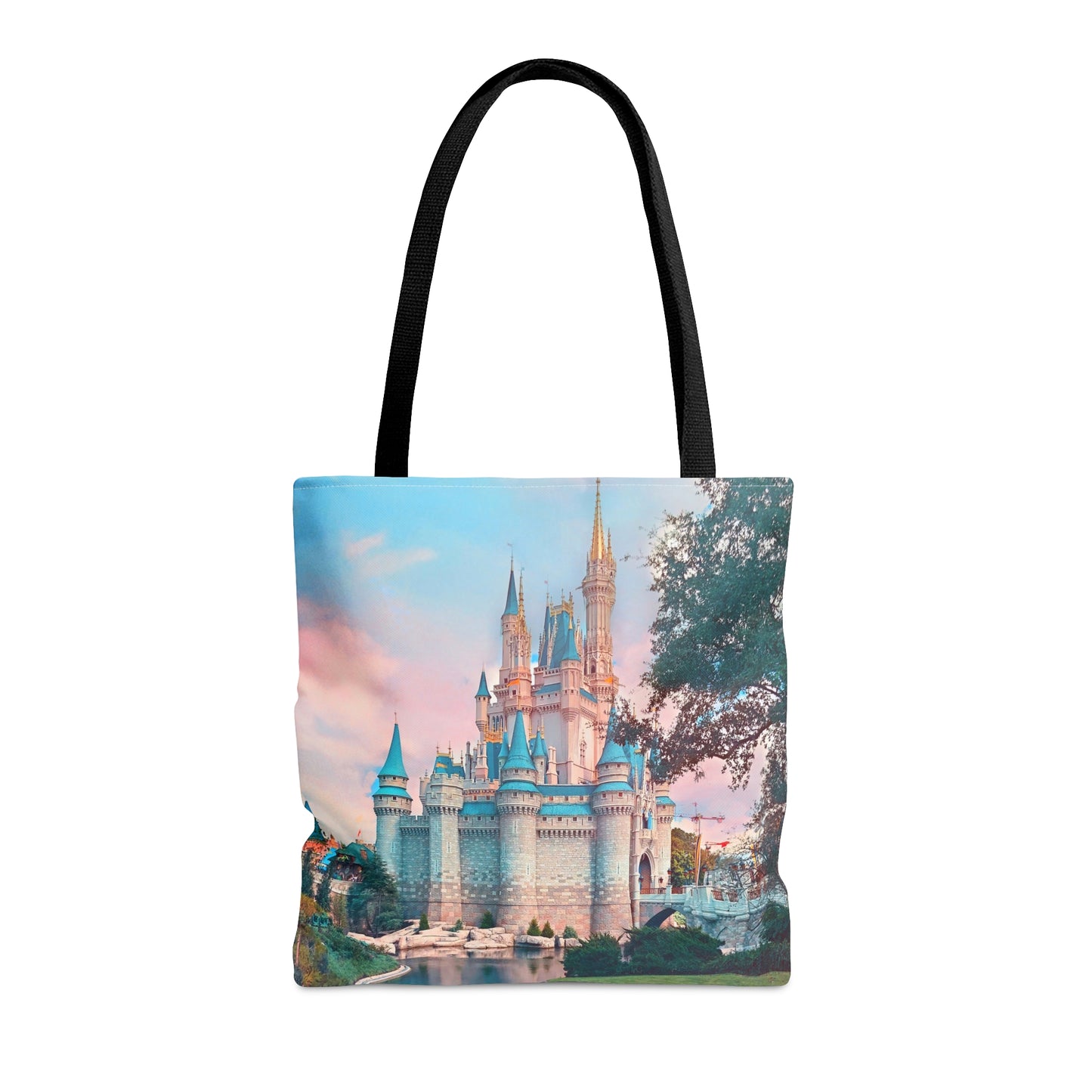 Chasing Oz Art Pastel Castle & Spaceship Earth - Reusable Tote