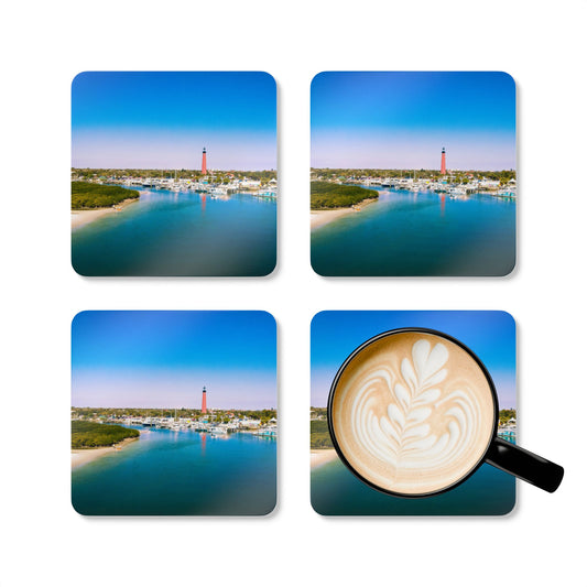 Ponce Inlet Lighthouse by Chasing Oz - Corkwood Coaster Set