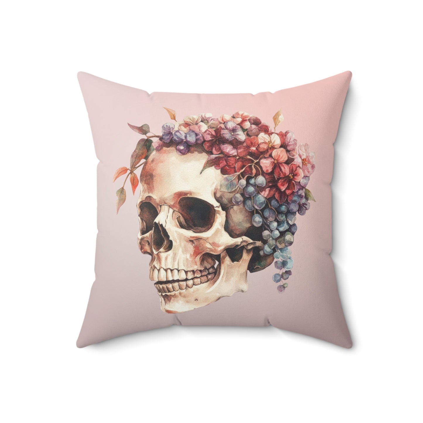 Floral Skull - Decorative Pillow
