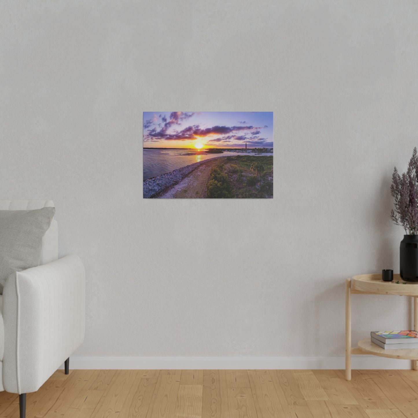 Chasing Oz Art Ponce Inlet Sunset Matte Canvas Stretched - 0.75"