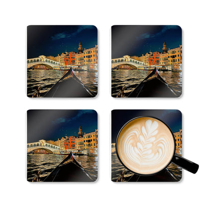 Chasing Oz Art Rialto Bridge Venice - Corkwood Coaster Set of 4