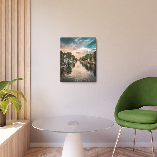 Amsterdam Canal Views by Chasing Oz - Metal Art Sign