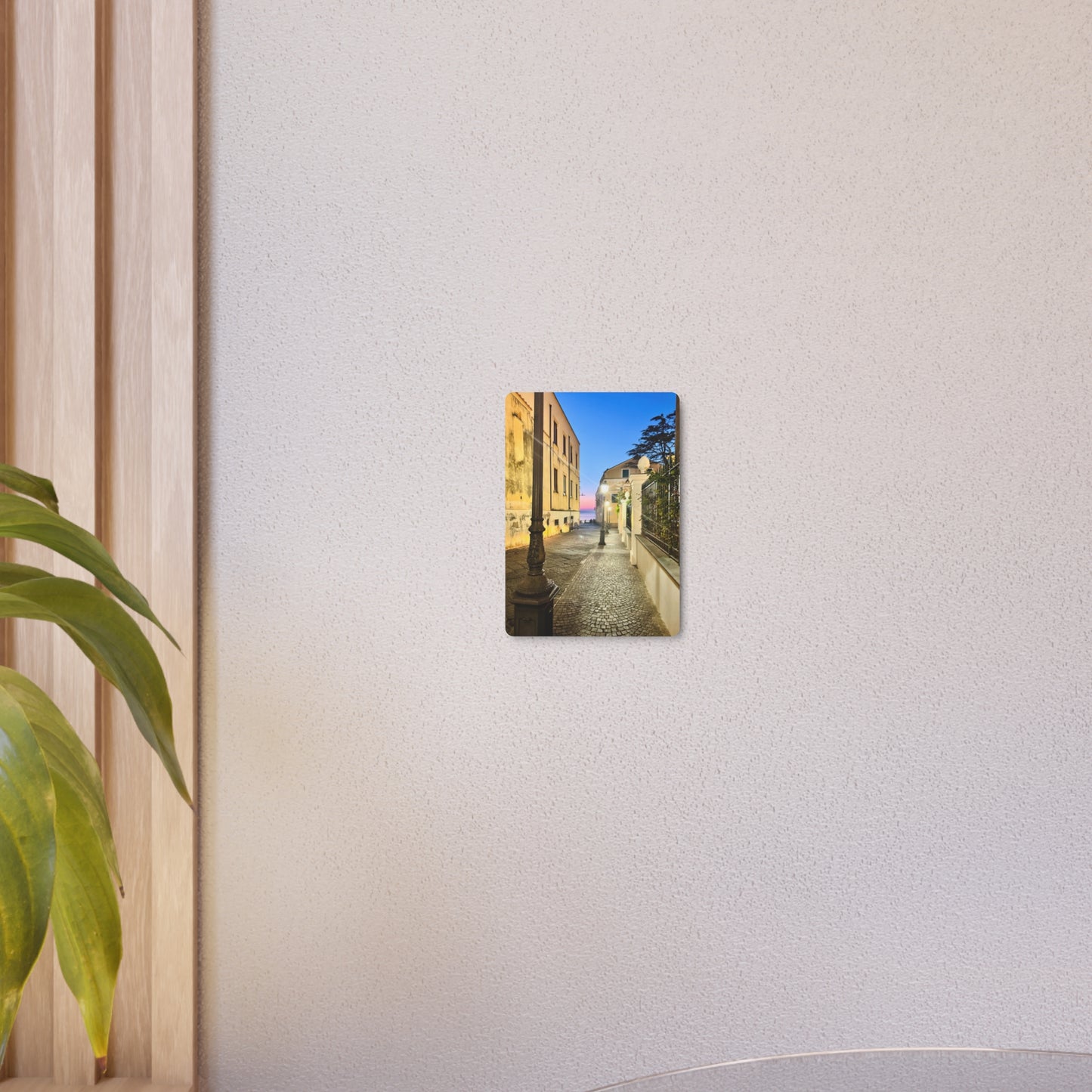 Amalfi Coast Nights Sunset Coastal Alley - Metal Art Sign