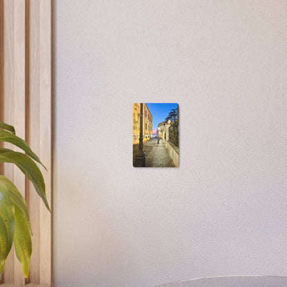 Amalfi Coast Nights Sunset Coastal Alley - Metal Art Sign