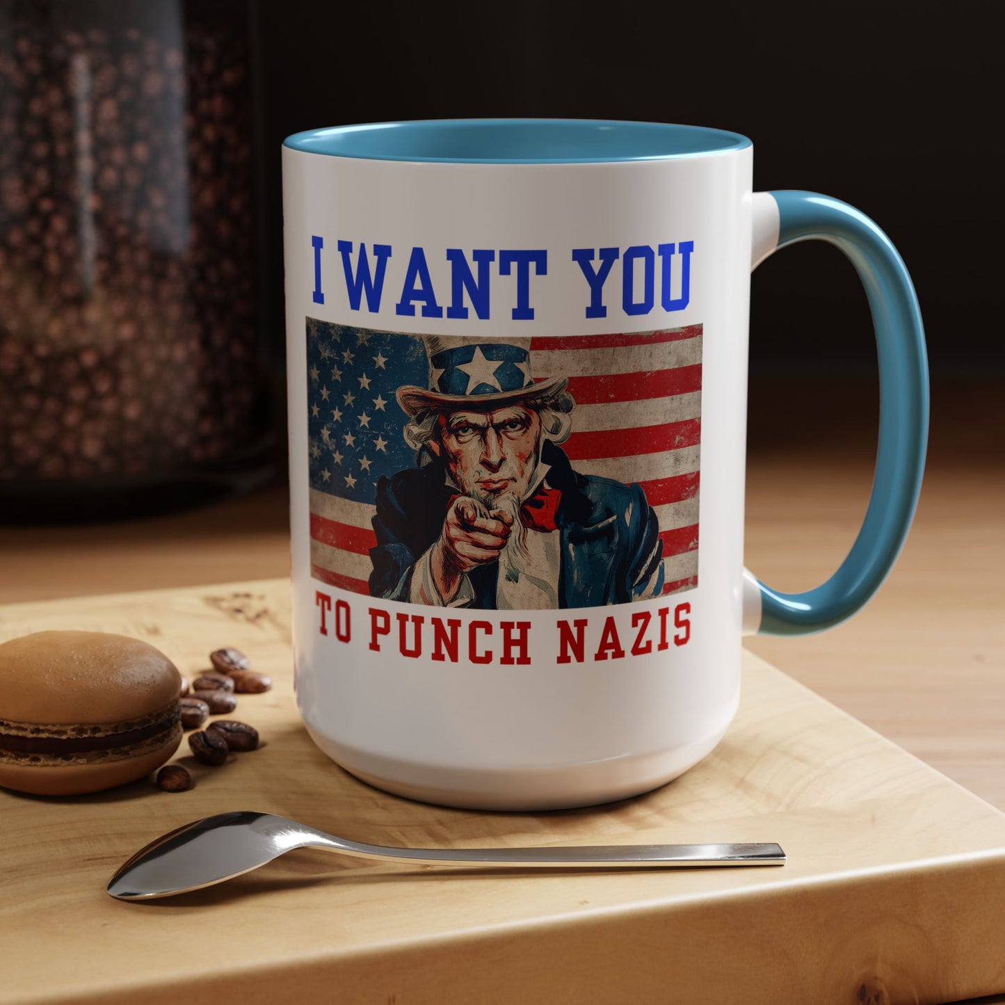 I Want You to Punch Nazis - Patriotic Mug