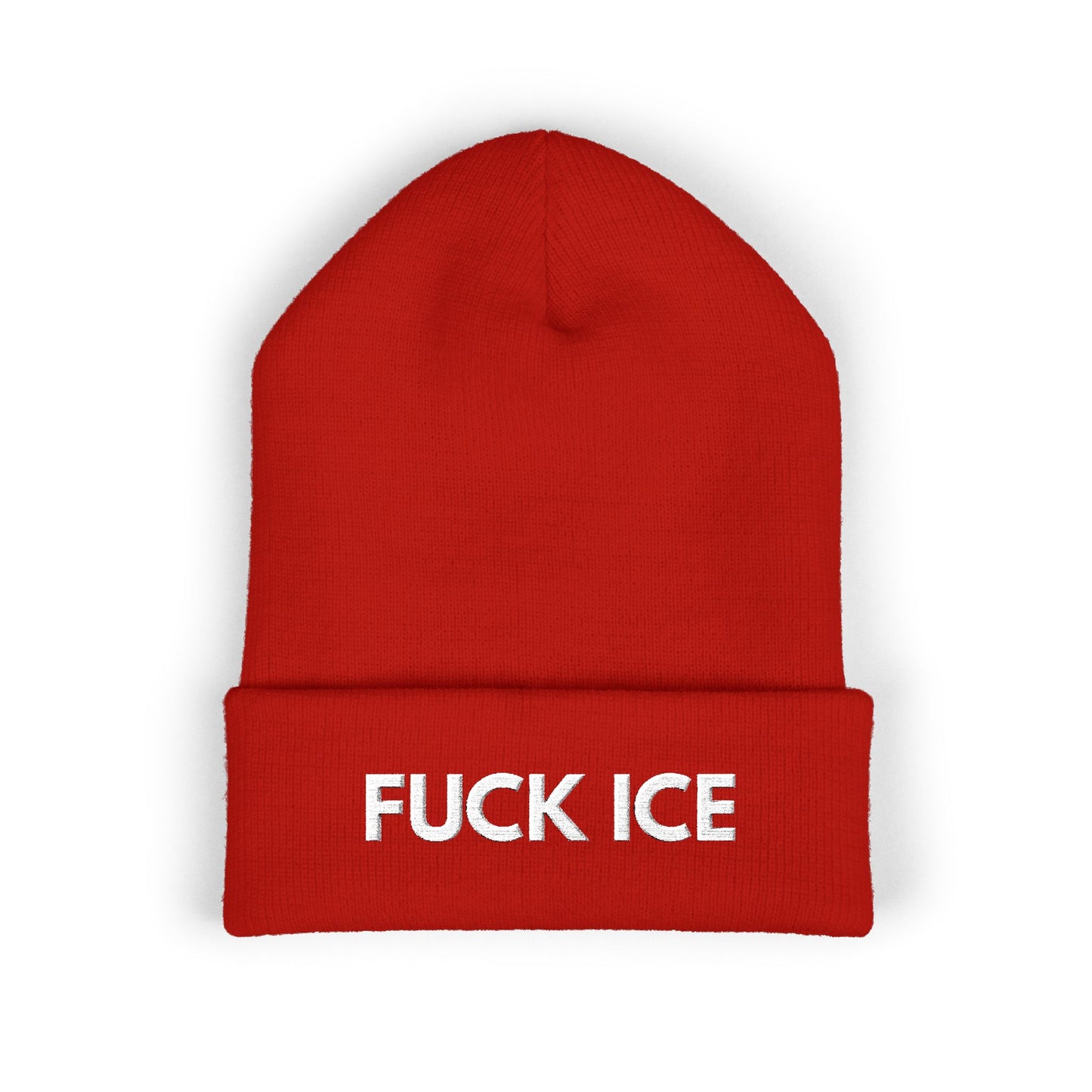 FUCK ICE - Embroidered Cuffed Beanie