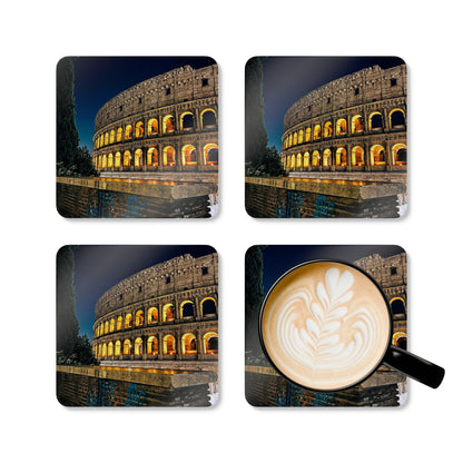 Evening Coliseum by Chasing Oz - Corkwood Coaster Set (of 4)
