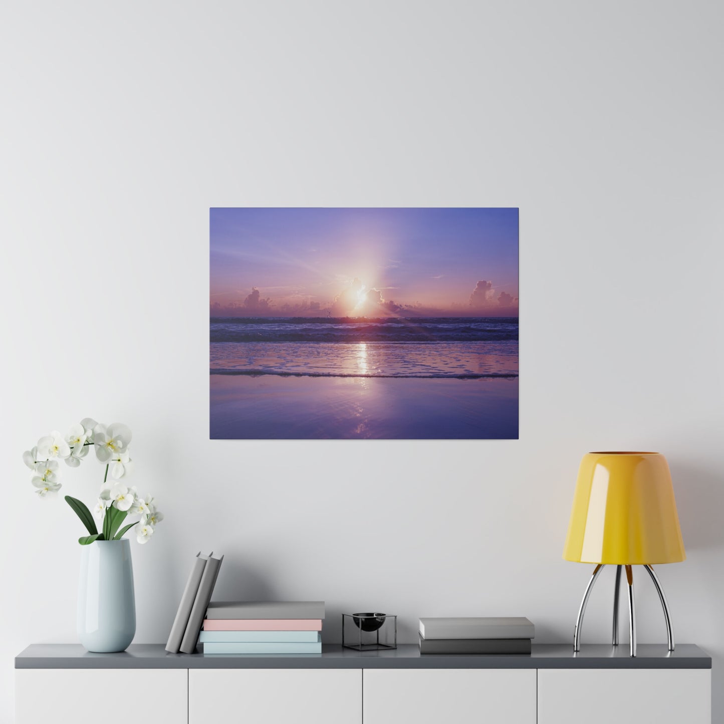 Chasing Oz Art Atlantic Lavender Sunrise Matte Canvas Stretched - 0.75"