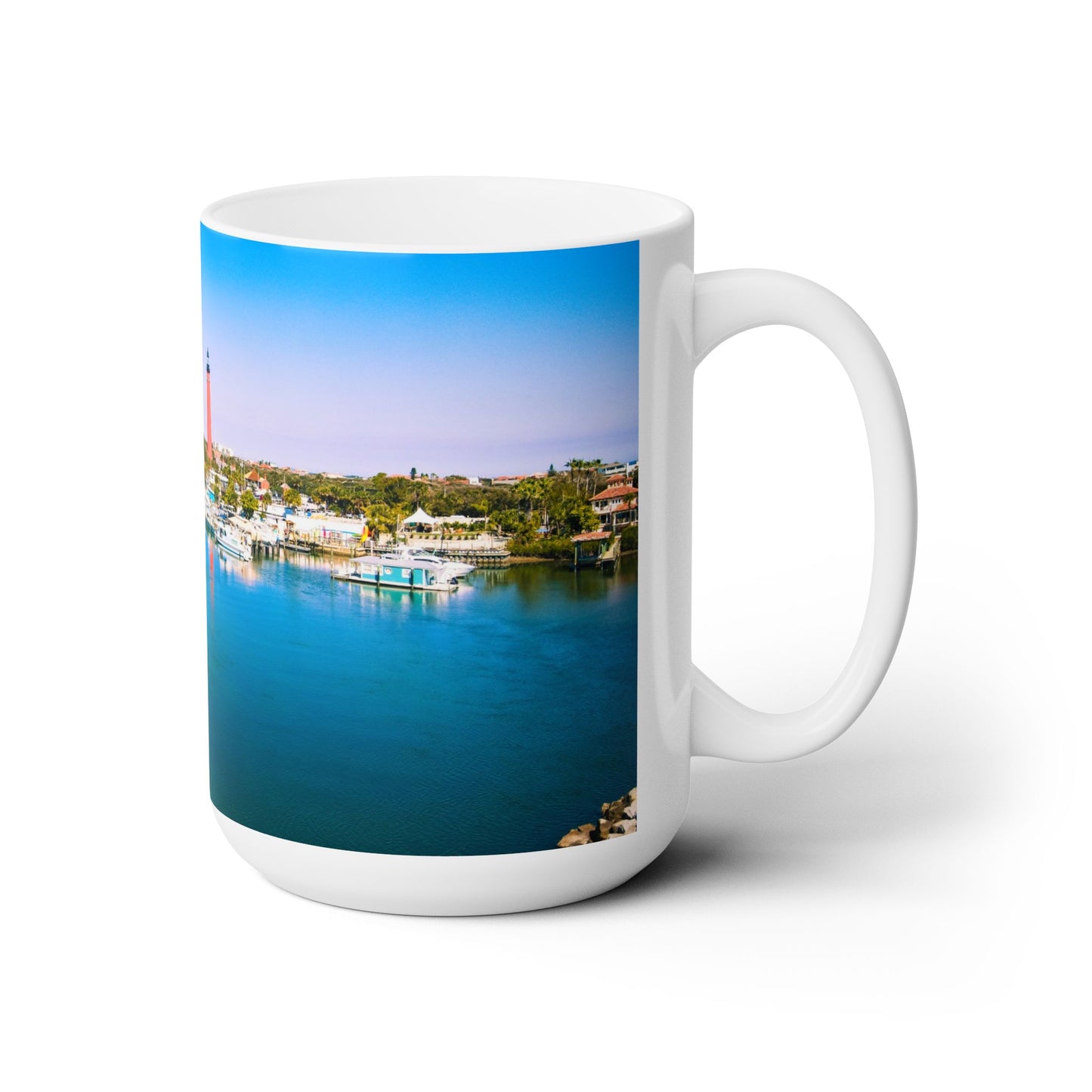 Chasing Oz Art Ponce Inlet, Florida Lighthouse - Ceramic Mug 15oz