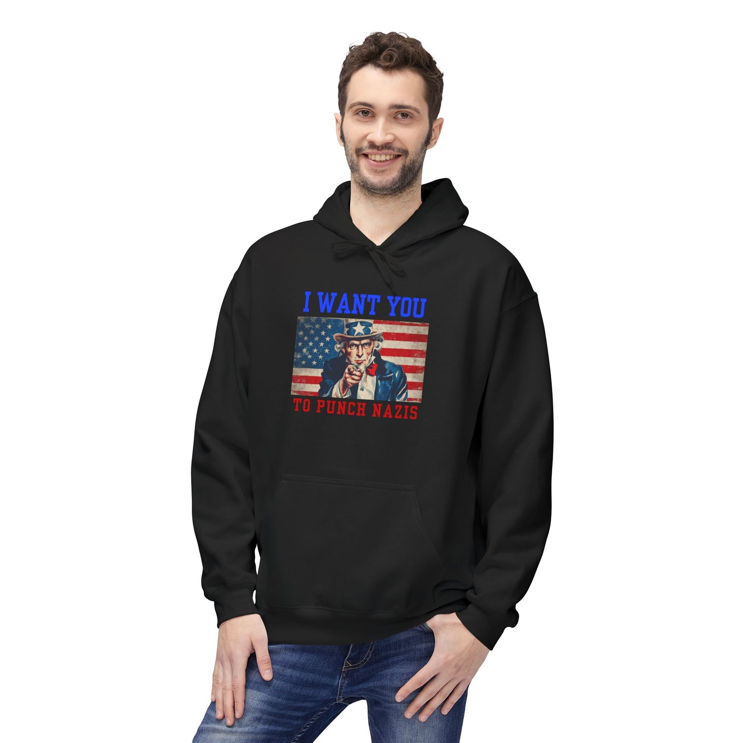 I Want You To Punch Nazis - Unisex Hoodie