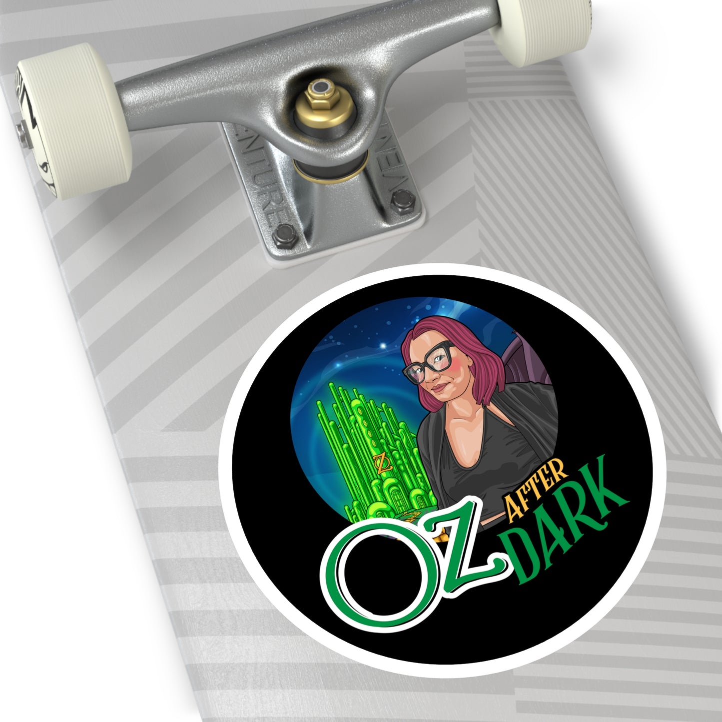 Oz After Dark Round Stickers - Indoor/Outdoor