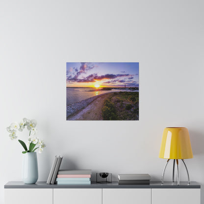 Chasing Oz Art Ponce Inlet Sunset Matte Canvas Stretched - 0.75"