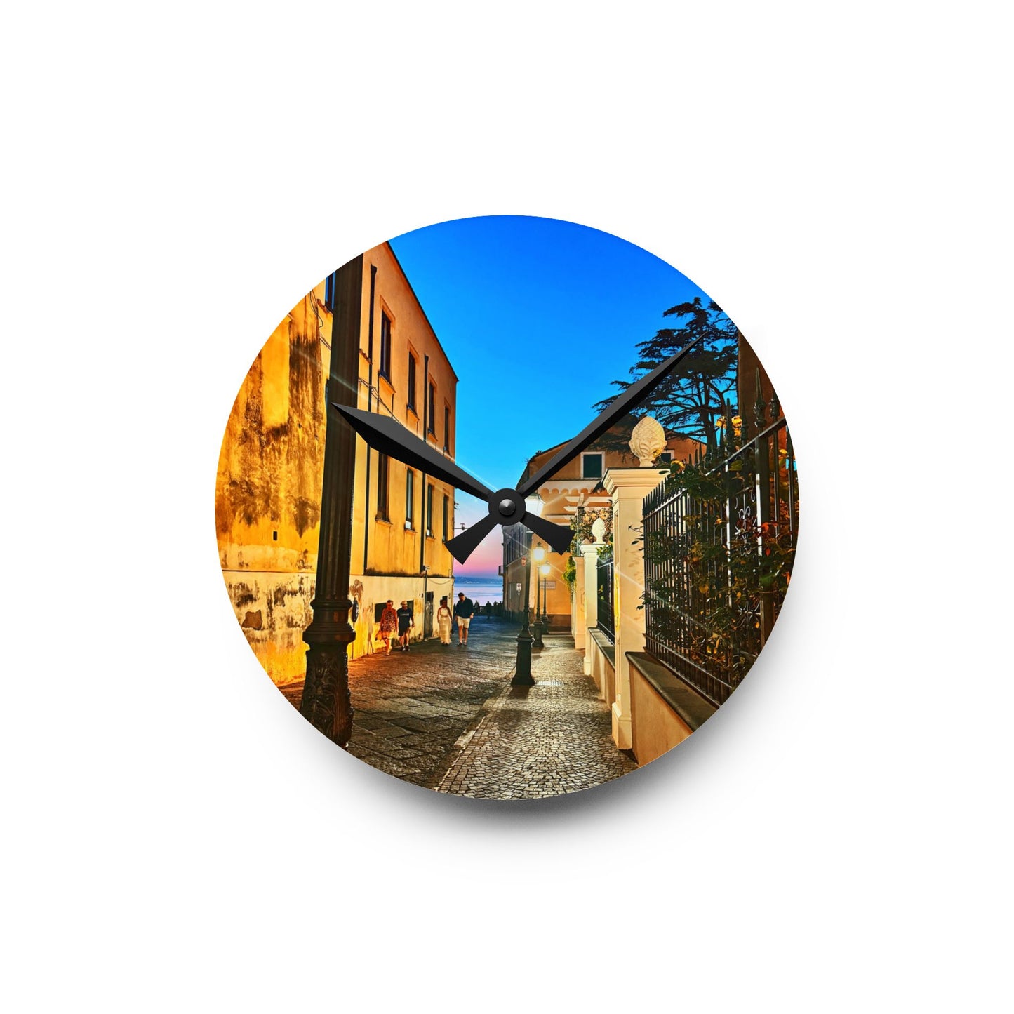 Sorrento Nights - Acrylic Wall Clock