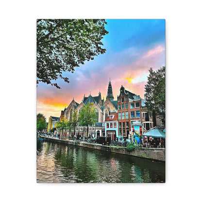 Amsterdam Sunset by Chasing Oz - Stretched Canvas Print