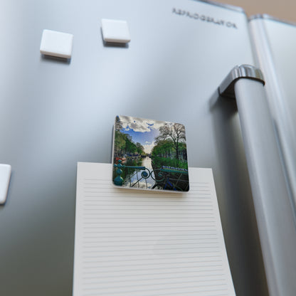 Amsterdam Sunny Canal - Porcelain Magnet