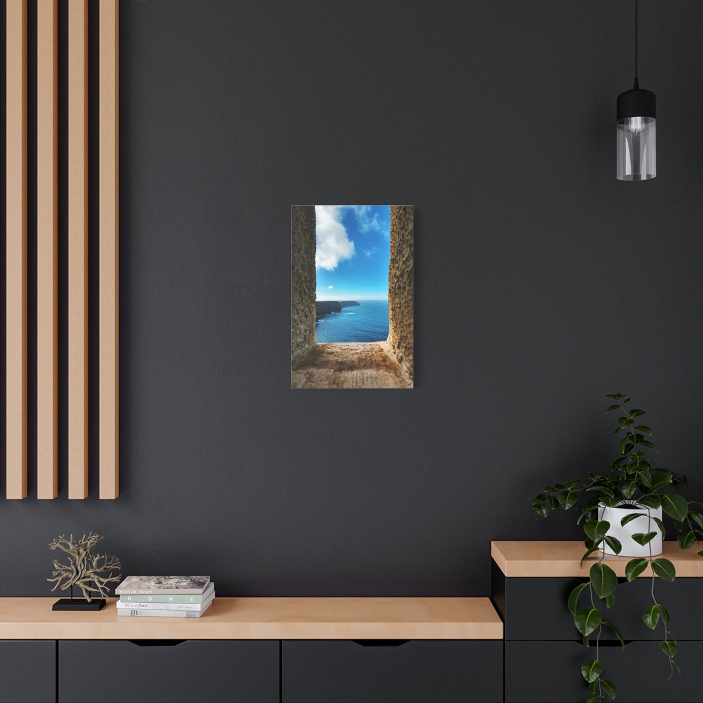 Cliffs of Moher Ireland Coastal Window View - Stretched Canvas Print (1.25")
