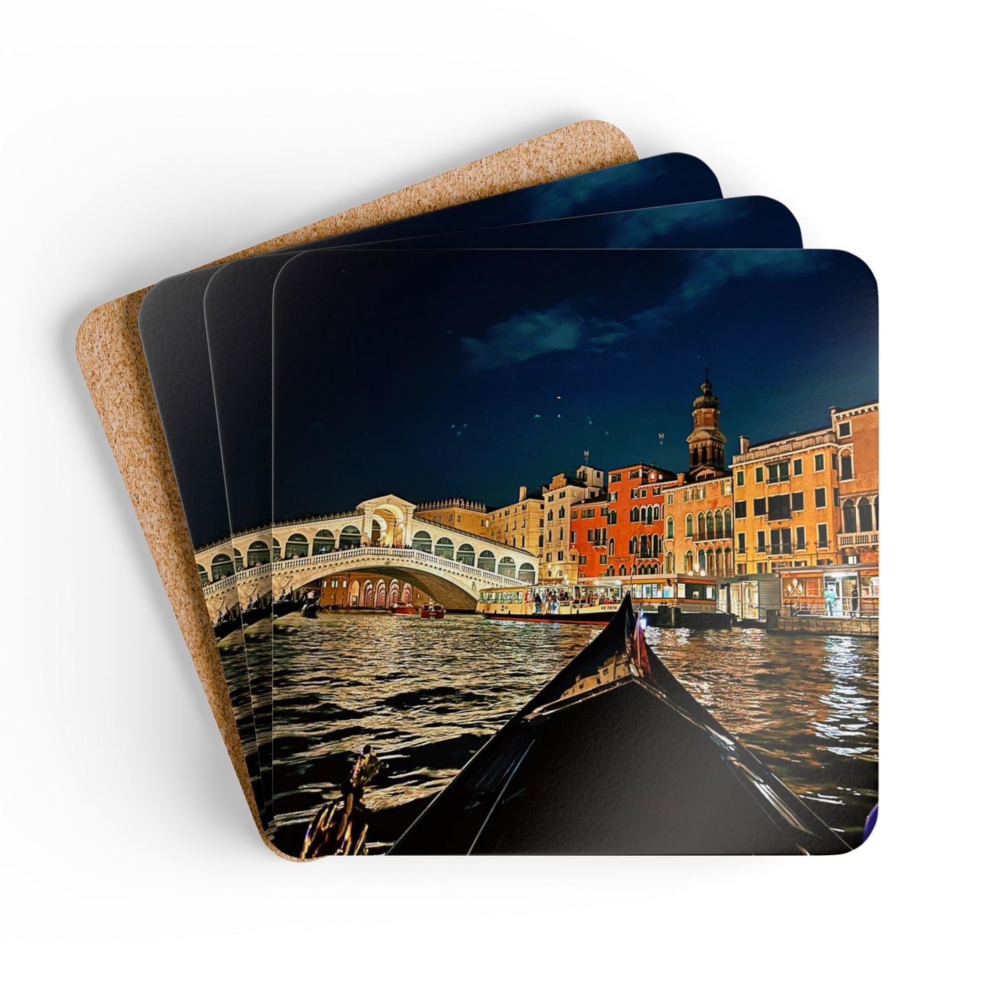 Rialto Bridge Venice by Chasing Oz - Cork Coaster Set (of 4)