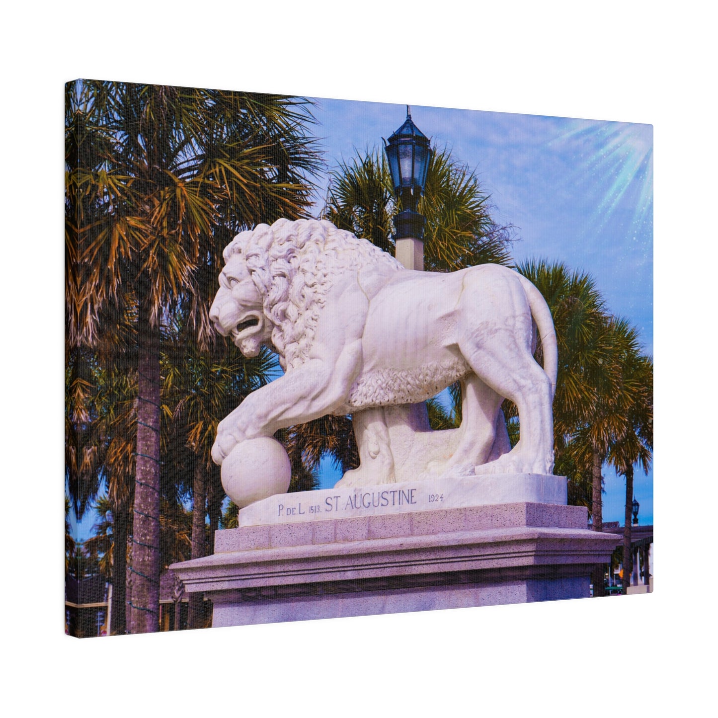 Chasing Oz Art Bridge of Lions St. Augustine Matte Canvas Stretched - 0.75"