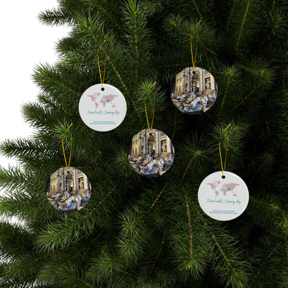 Trevi Fountain by Chasing Oz - Double-sided Ceramic Ornaments