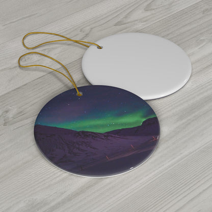 Chasing Oz Art - Northern Lights Ceramic Ornament