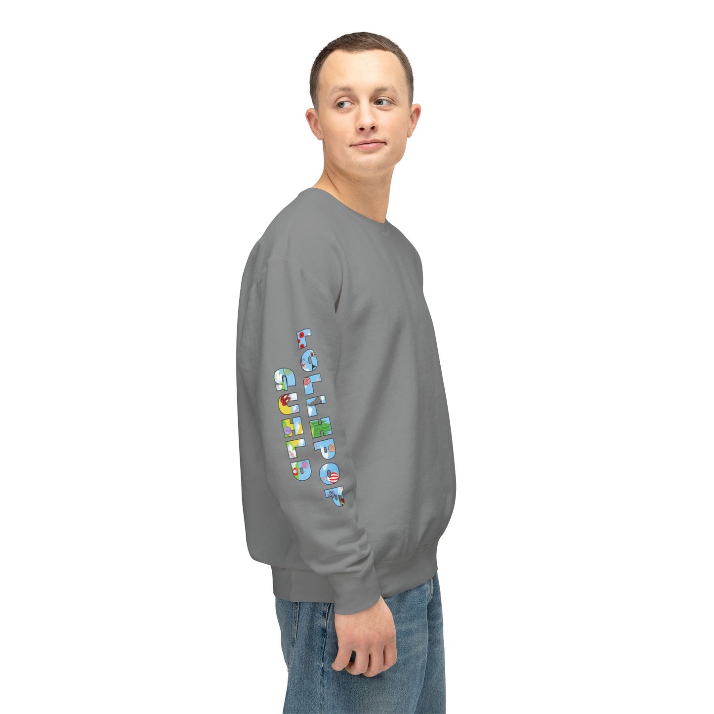 Lollipop Guild Logo on the Back - Unisex Crewneck Sweatshirt