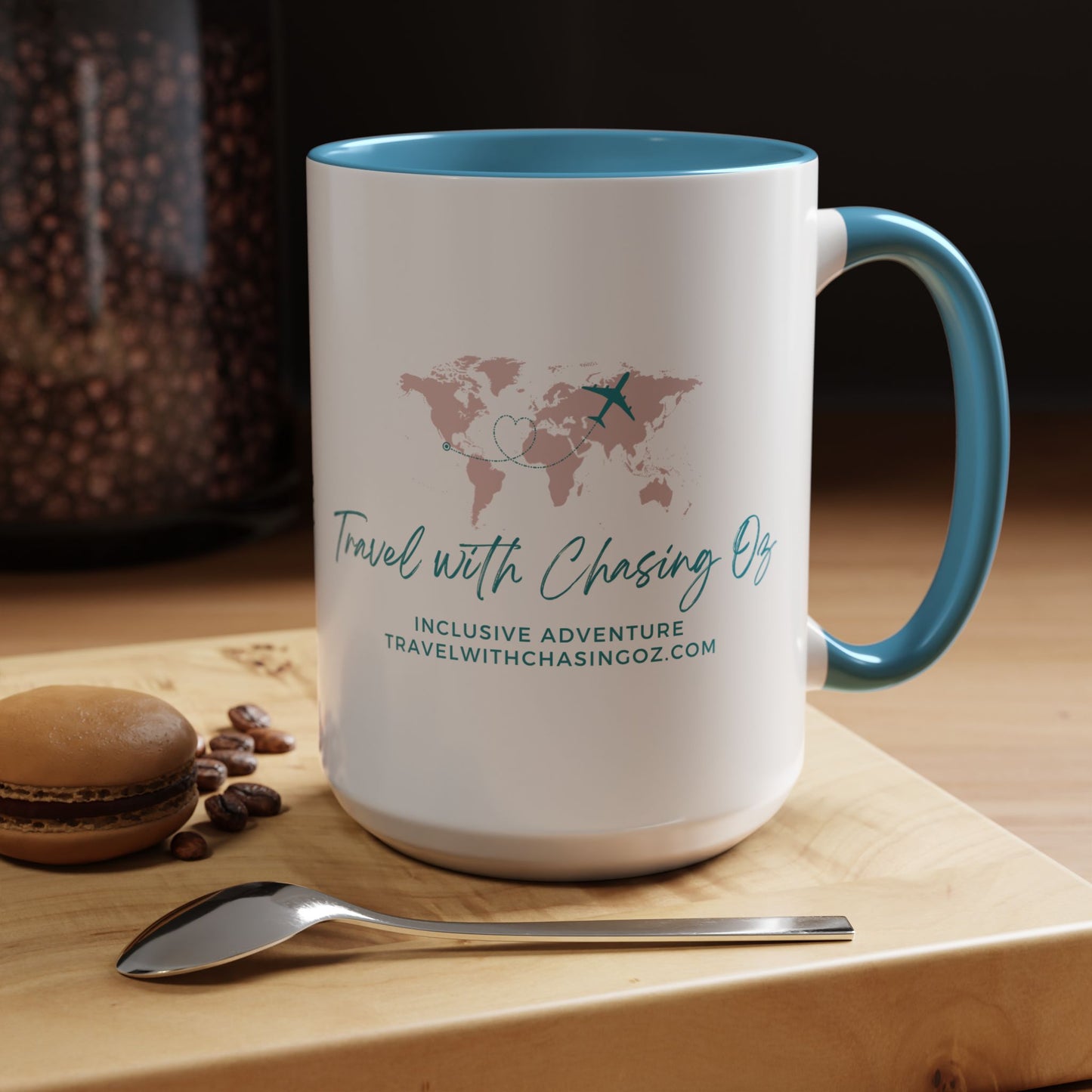 Travel with Chasing Oz Color Accent - Coffee Mug 15oz