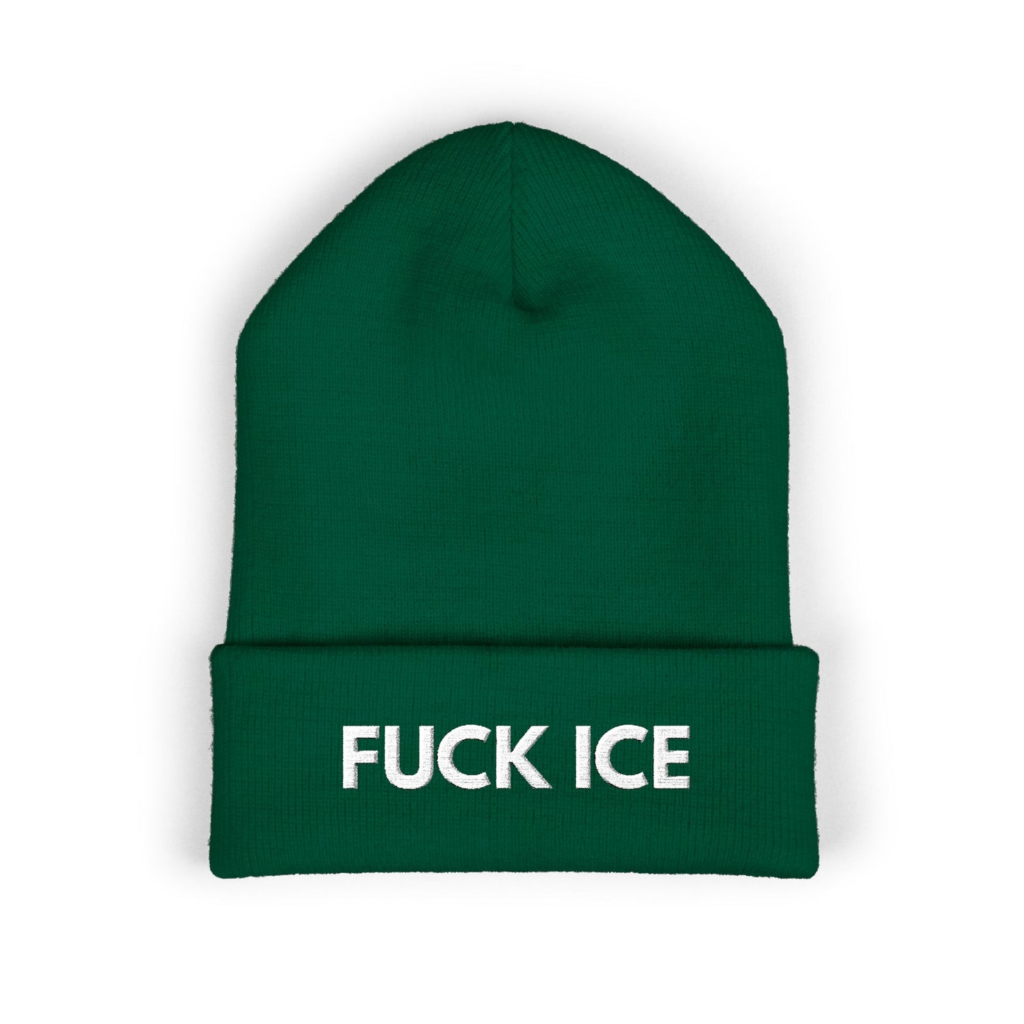 FUCK ICE - Embroidered Cuffed Beanie