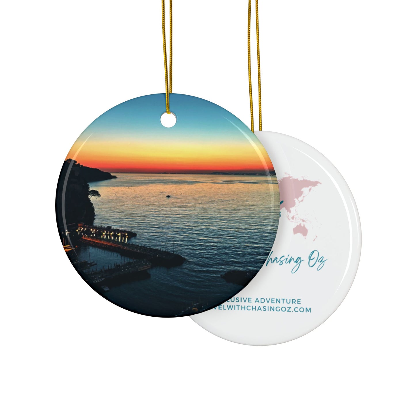 Sorrento Sunset by Chasing Oz - Ceramic Ornaments