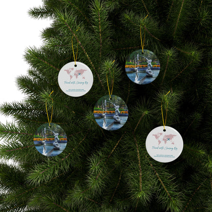 Forsyth Park Fountain by Chasing Oz - Double-sided Ceramic Ornaments