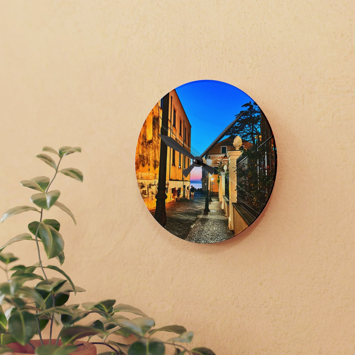 Sorrento Nights - Acrylic Wall Clock