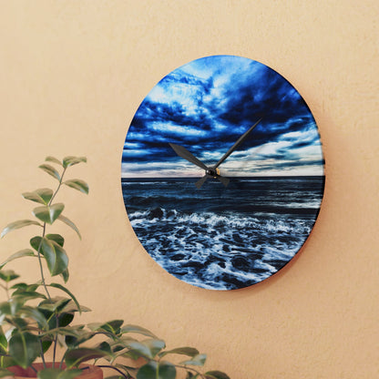 Chasing Oz Art Stormy Sunset Acrylic Wall Clock