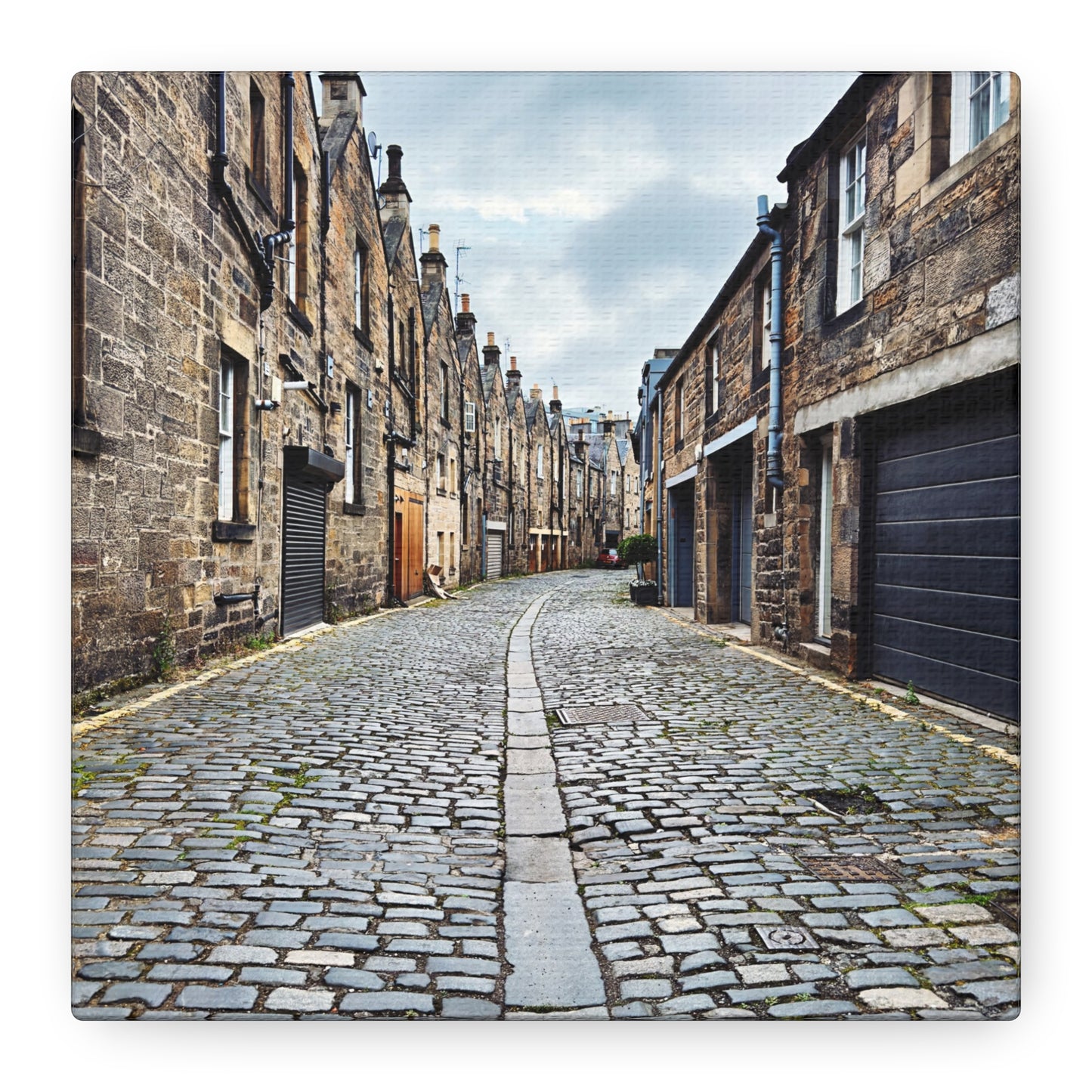 Scotland Cobblestone Alley - Stretch Matte Canvas (1.25")