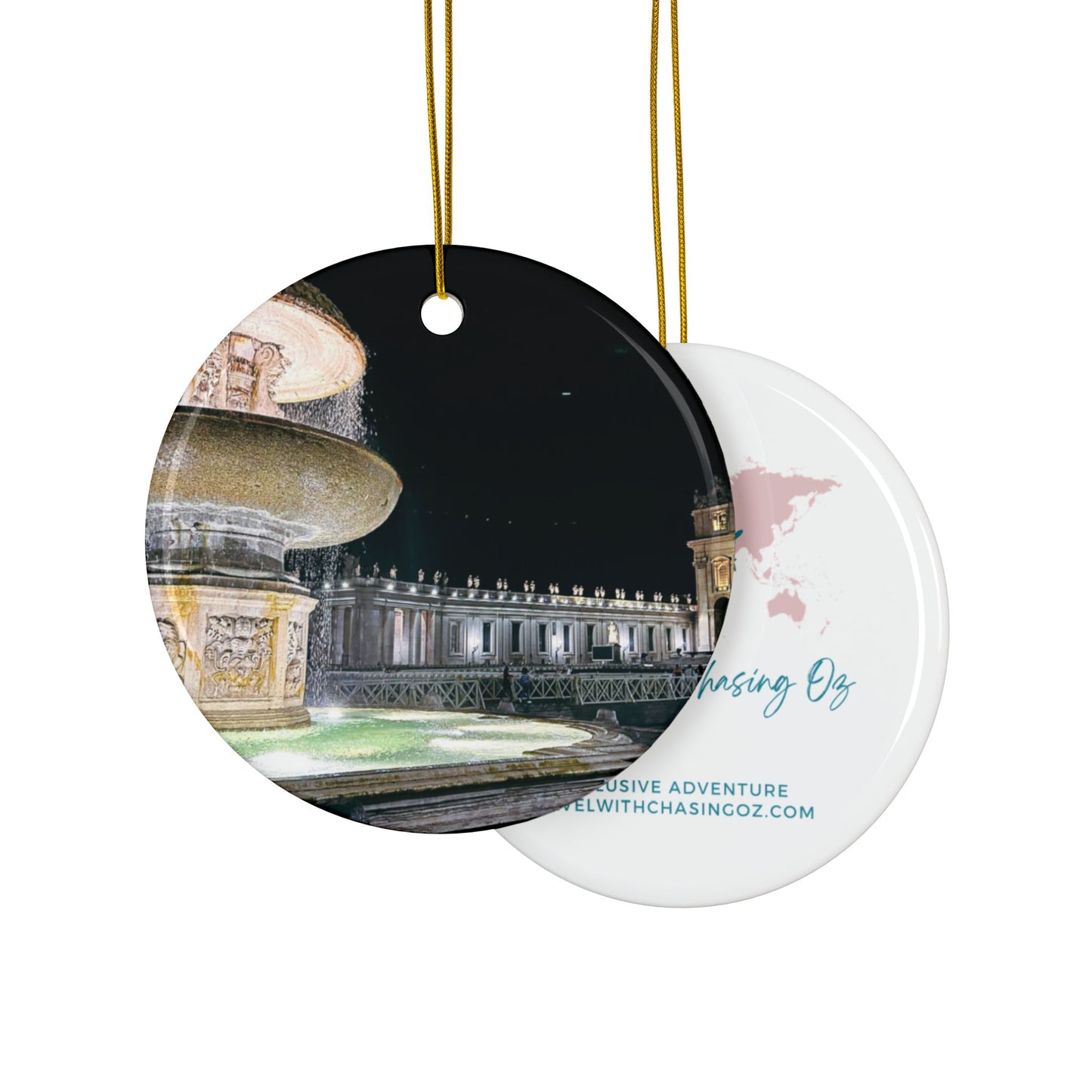 Vatican at Dark by Chasing Oz - Double-sided Ceramic Ornaments