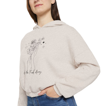 Please Go The F Away Women's Cinched Bottom Hoodie