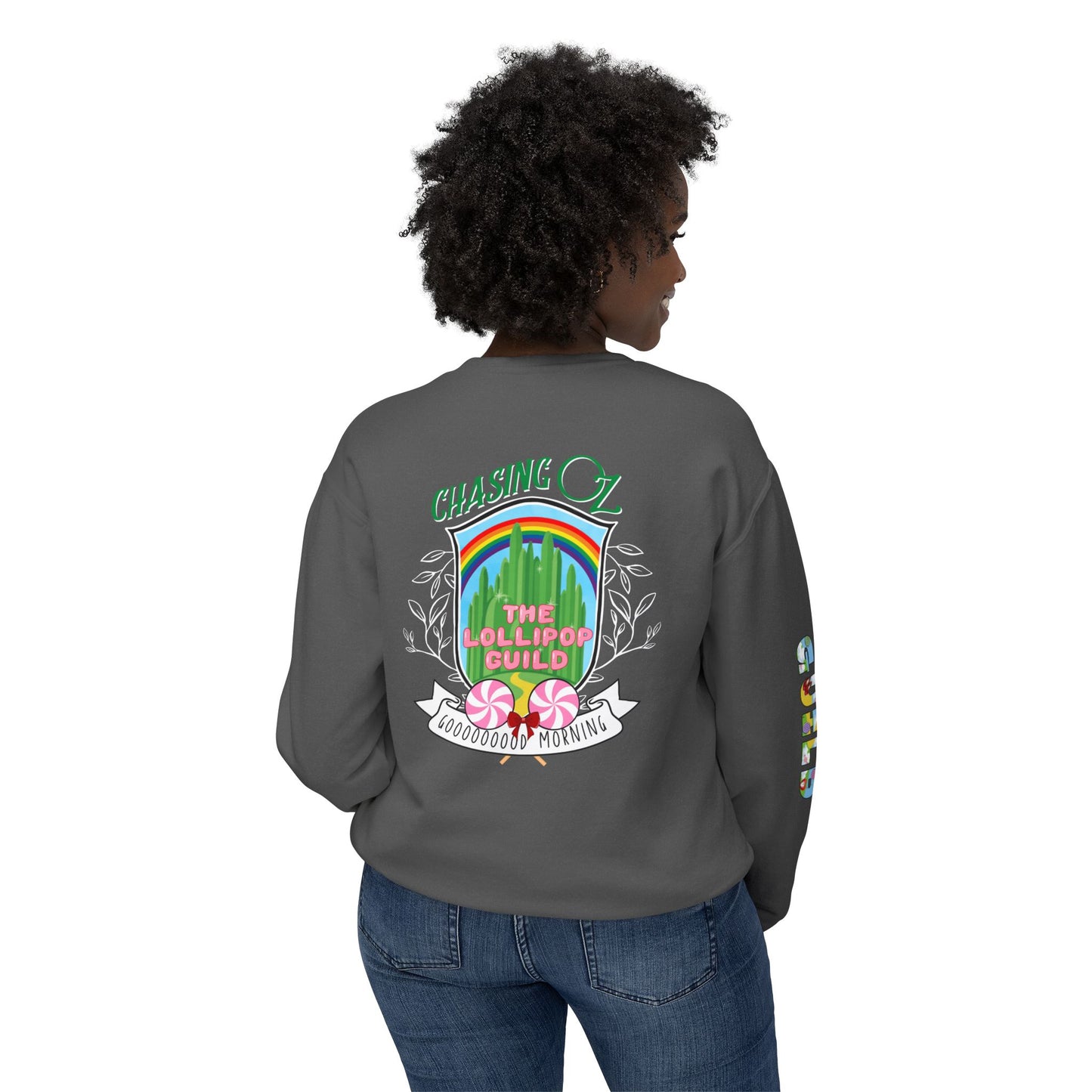 Lollipop Guild Logo on the Back - Unisex Crewneck Sweatshirt