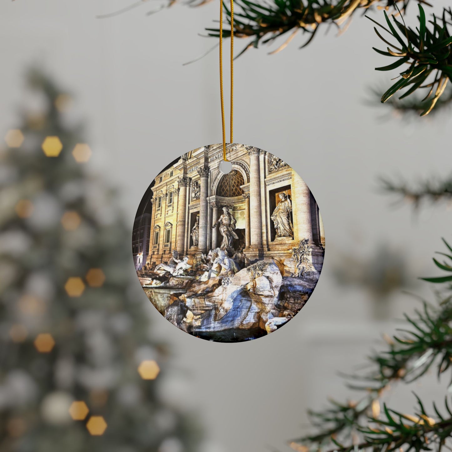 Trevi Fountain by Chasing Oz - Double-sided Ceramic Ornaments