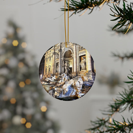 Trevi Fountain by Chasing Oz - Double-sided Ceramic Ornaments