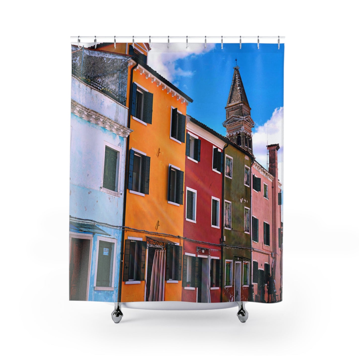 Chasing Oz Art Burano Sun Shower Curtain