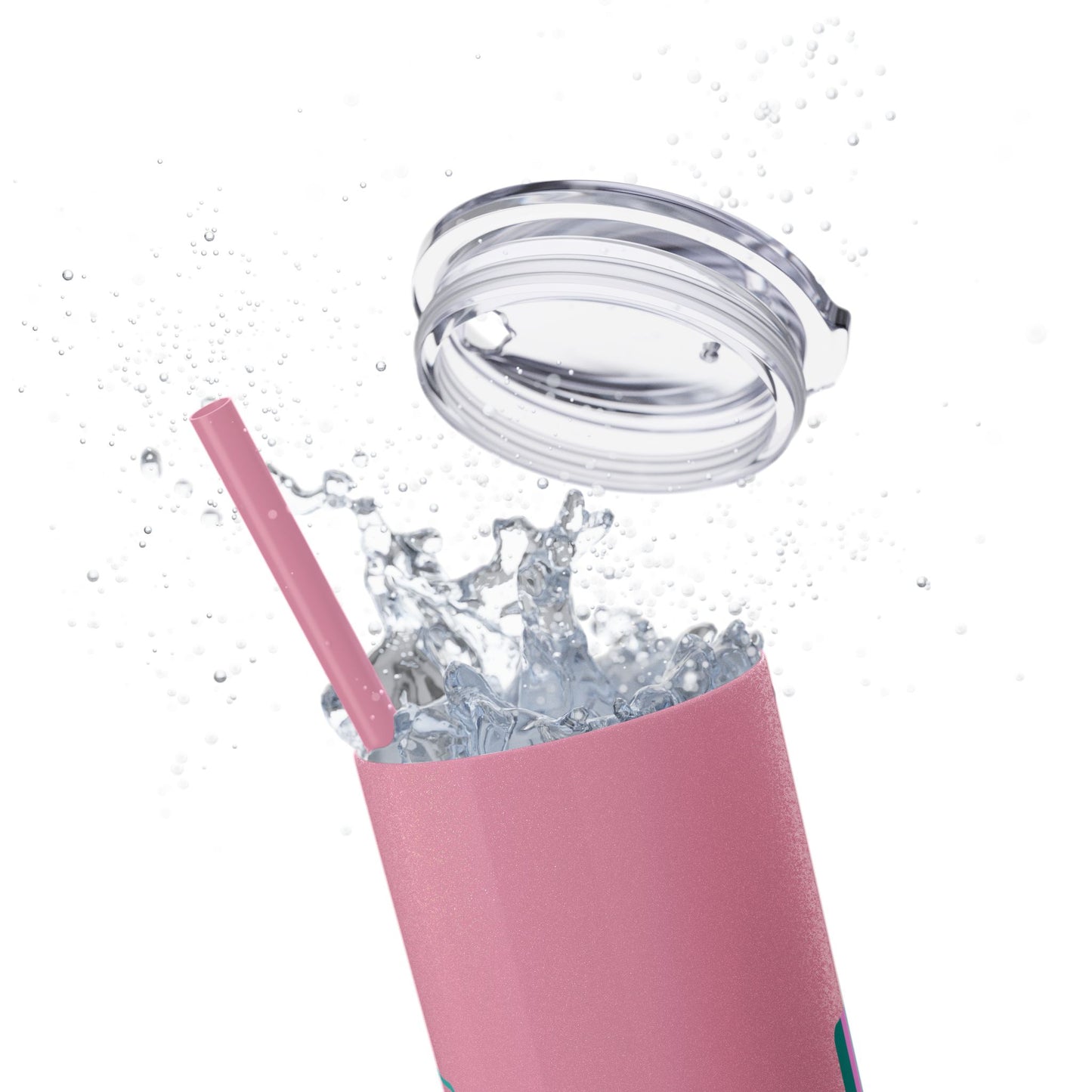 Travel with Chasing Oz Skinny Tumbler with Straw, 20oz