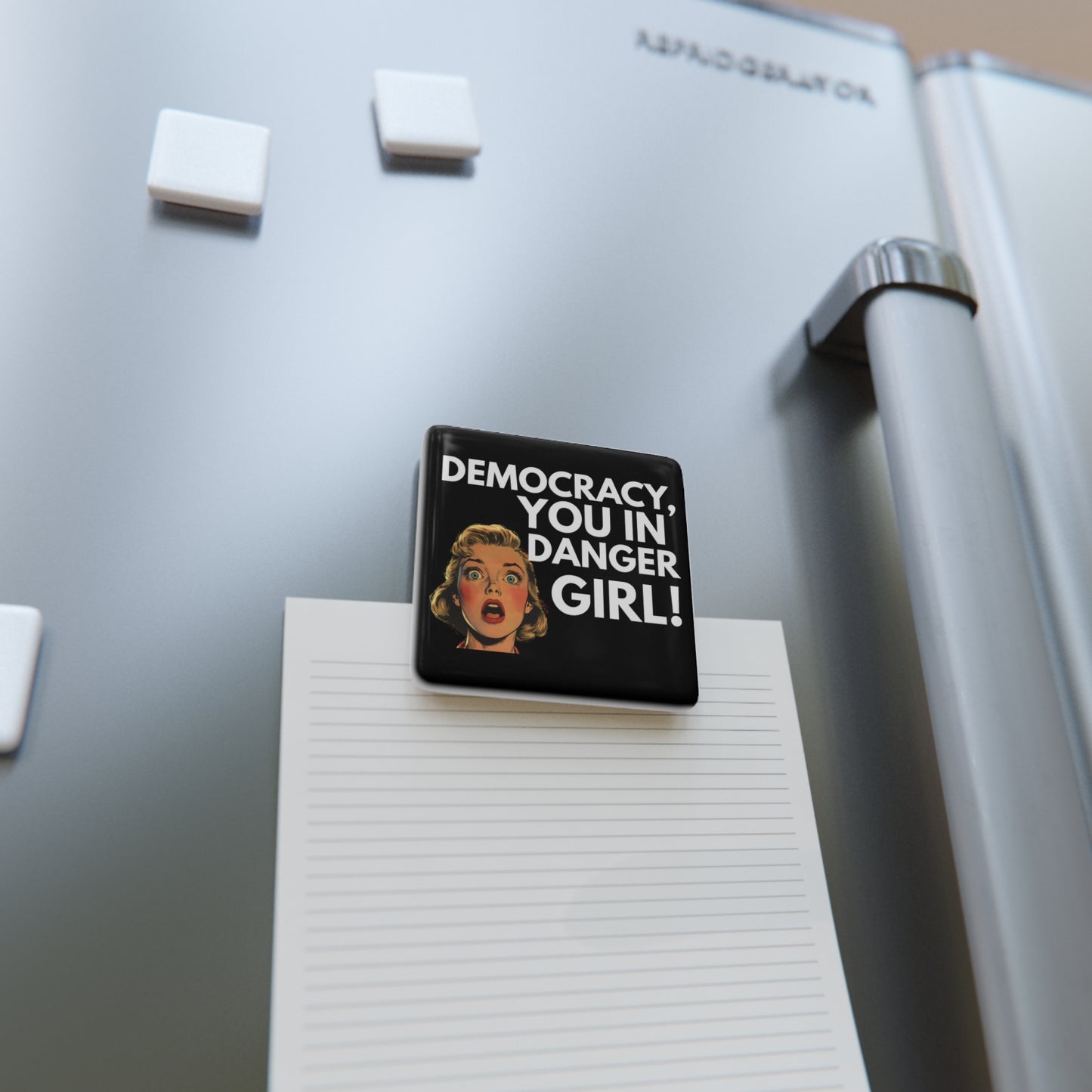 Democracy in Danger - Porcelain Magnet