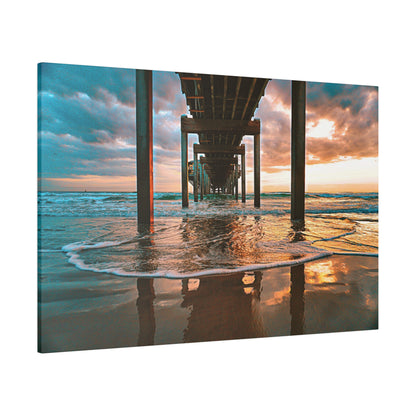 Pier Sunrise Florida Matte Stretched Canvas 0.75"