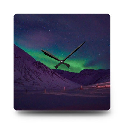 Chasing Oz Art - Northern Lights Acrylic Wall Clock