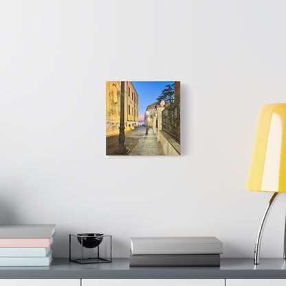 Amalfi Coast Nights Sunset Coastal Alley - Matte Canvas Print (1.25")