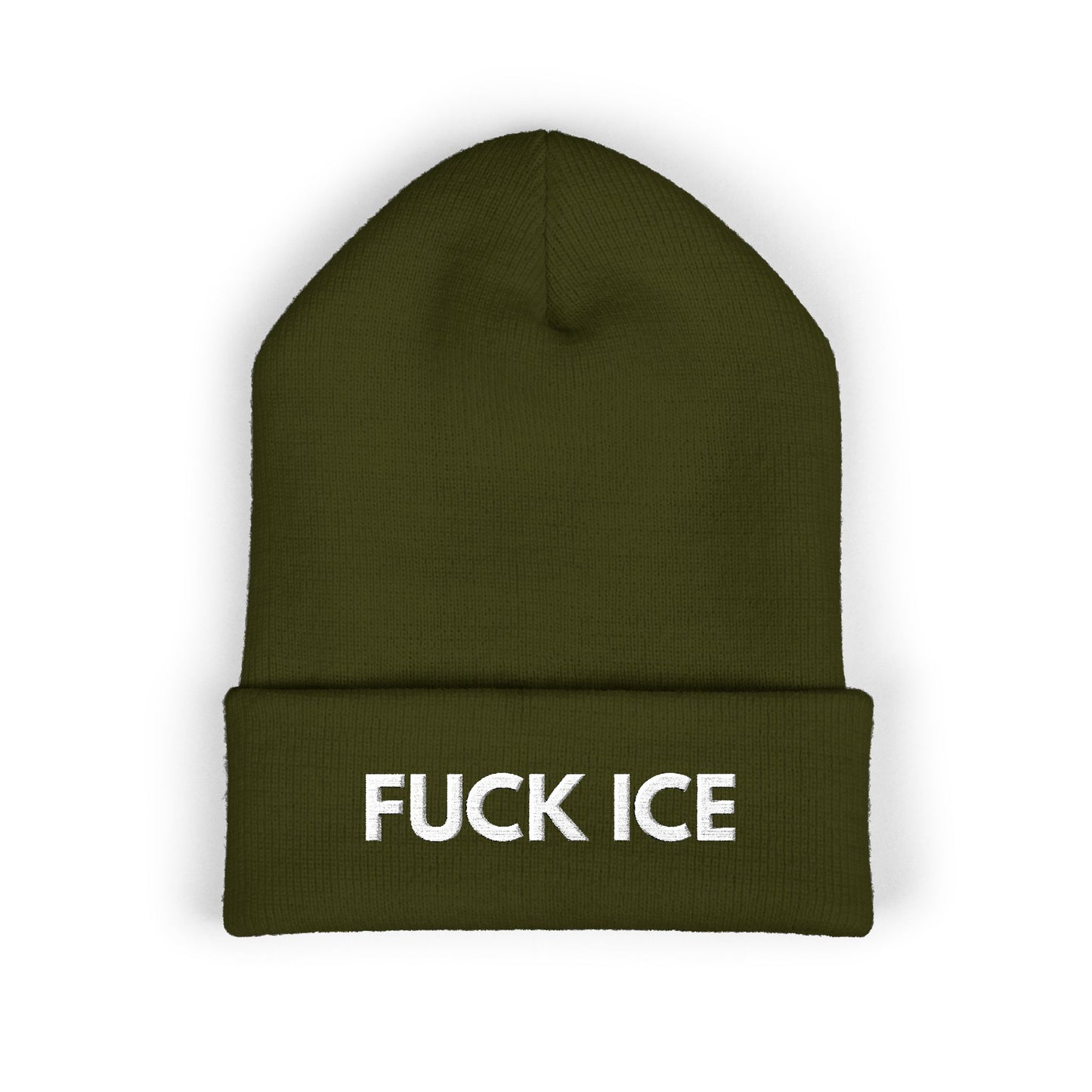FUCK ICE - Embroidered Cuffed Beanie