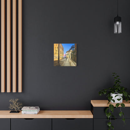 Amalfi Coast Nights Sunset Coastal Alley - Matte Canvas Print (1.25")