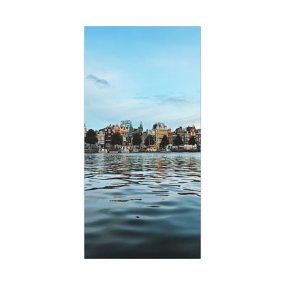Amsterdam Canal Twilight by Chasing Oz - Stretched Canvas Print